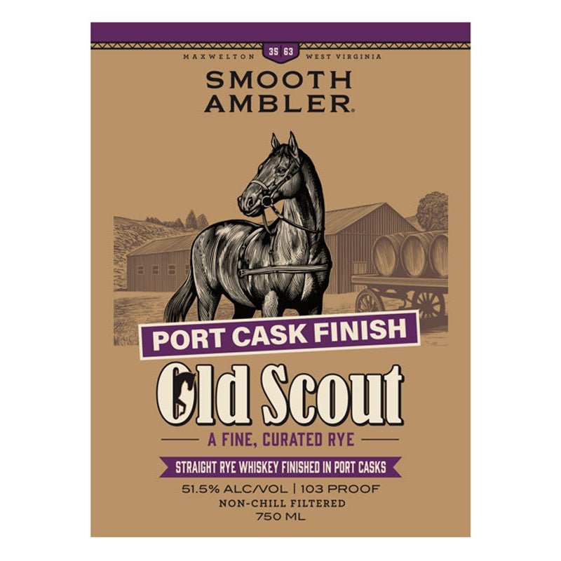 Smooth Ambler Old Scout Port Cask Finish Rye Whiskey 750ml
