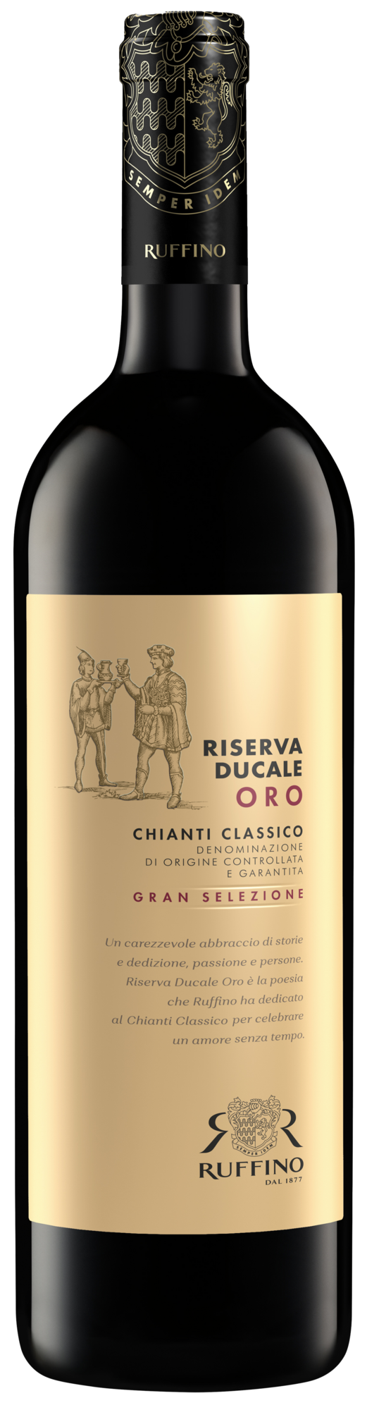 Ruffino Riserva Ducale Oro Chianti Classico Gran Selezione 2019 Front Bottle Shot