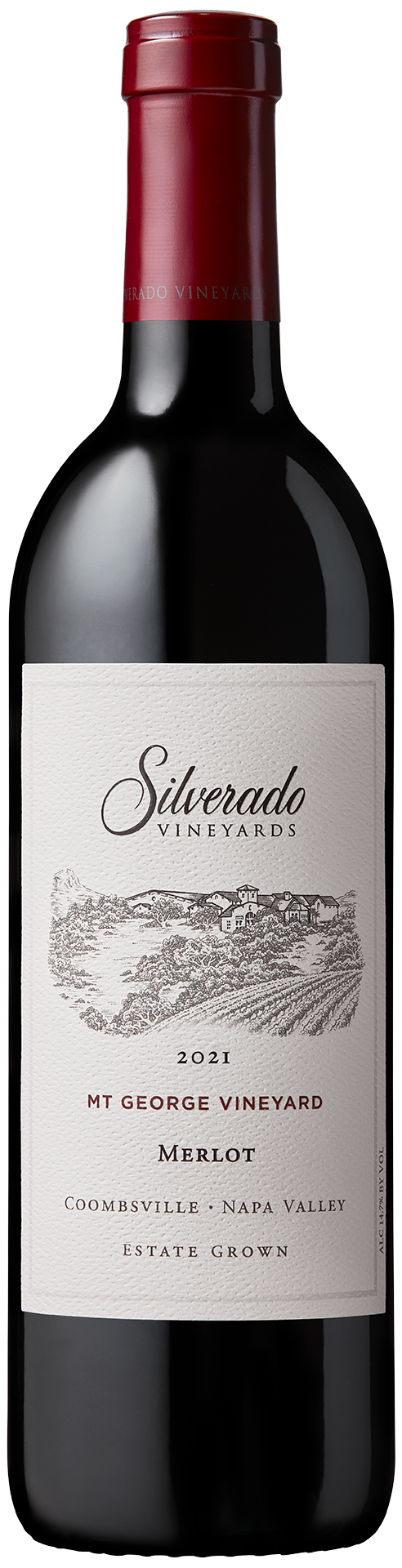 Silverado Mt. George Merlot 2021 Front Bottle Shot