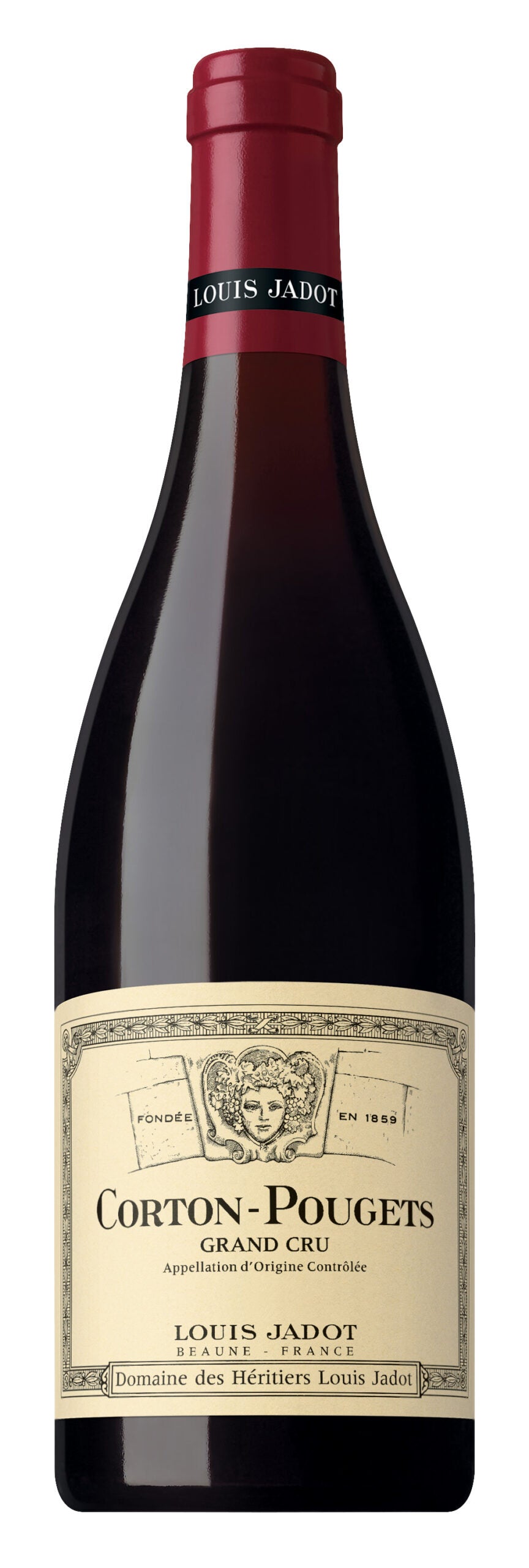 Louis Jadot Corton Pougets Grand Cru Domaine des Heritiers 2022 Front Bottle Shot