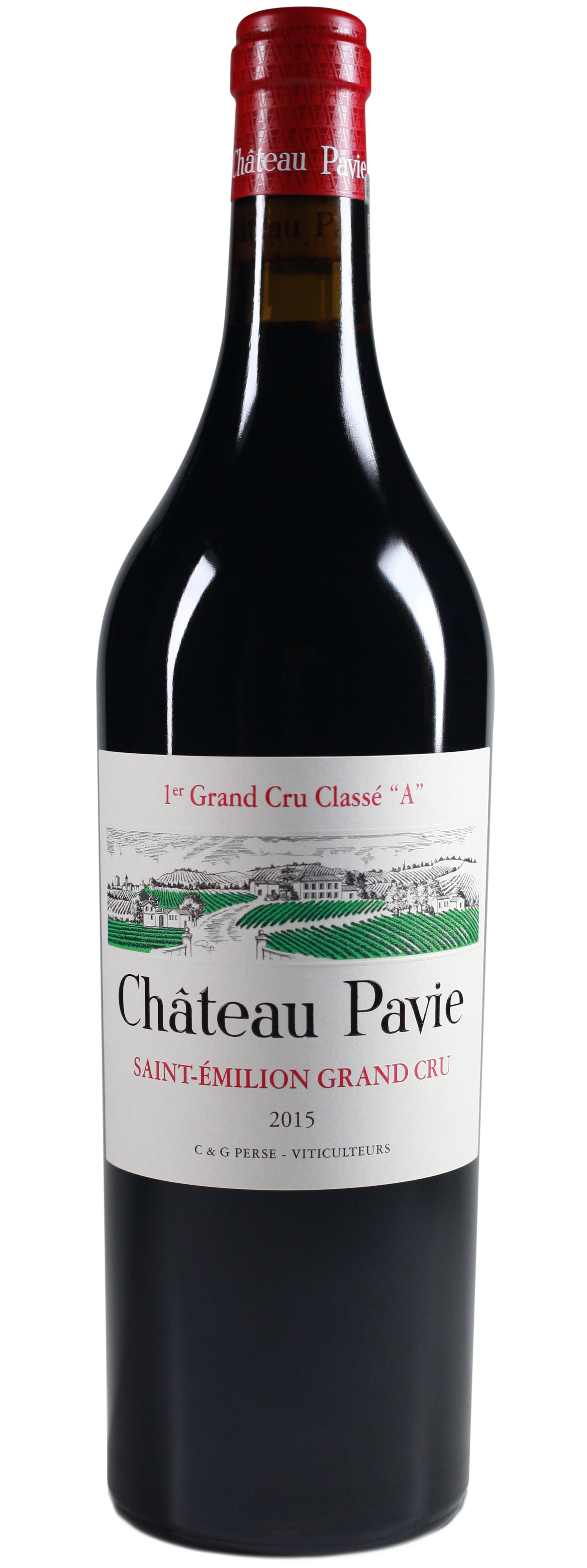 Chateau Pavie 2015 Front Bottle Shot