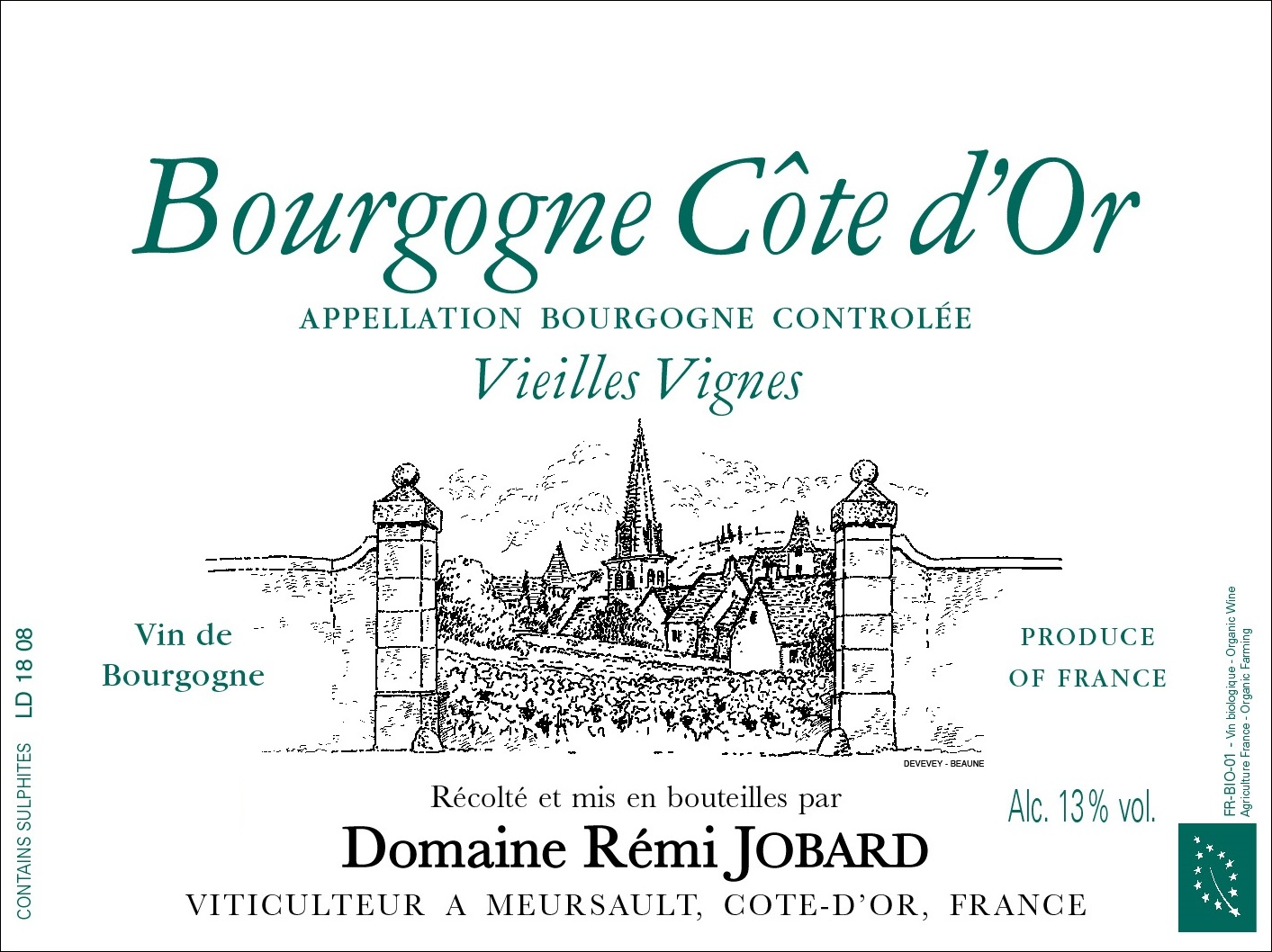 Domaine Remi Jobard Bourgogne Cote d'Or Blanc Vieilles Vignes (375ML half-bottle) 2022