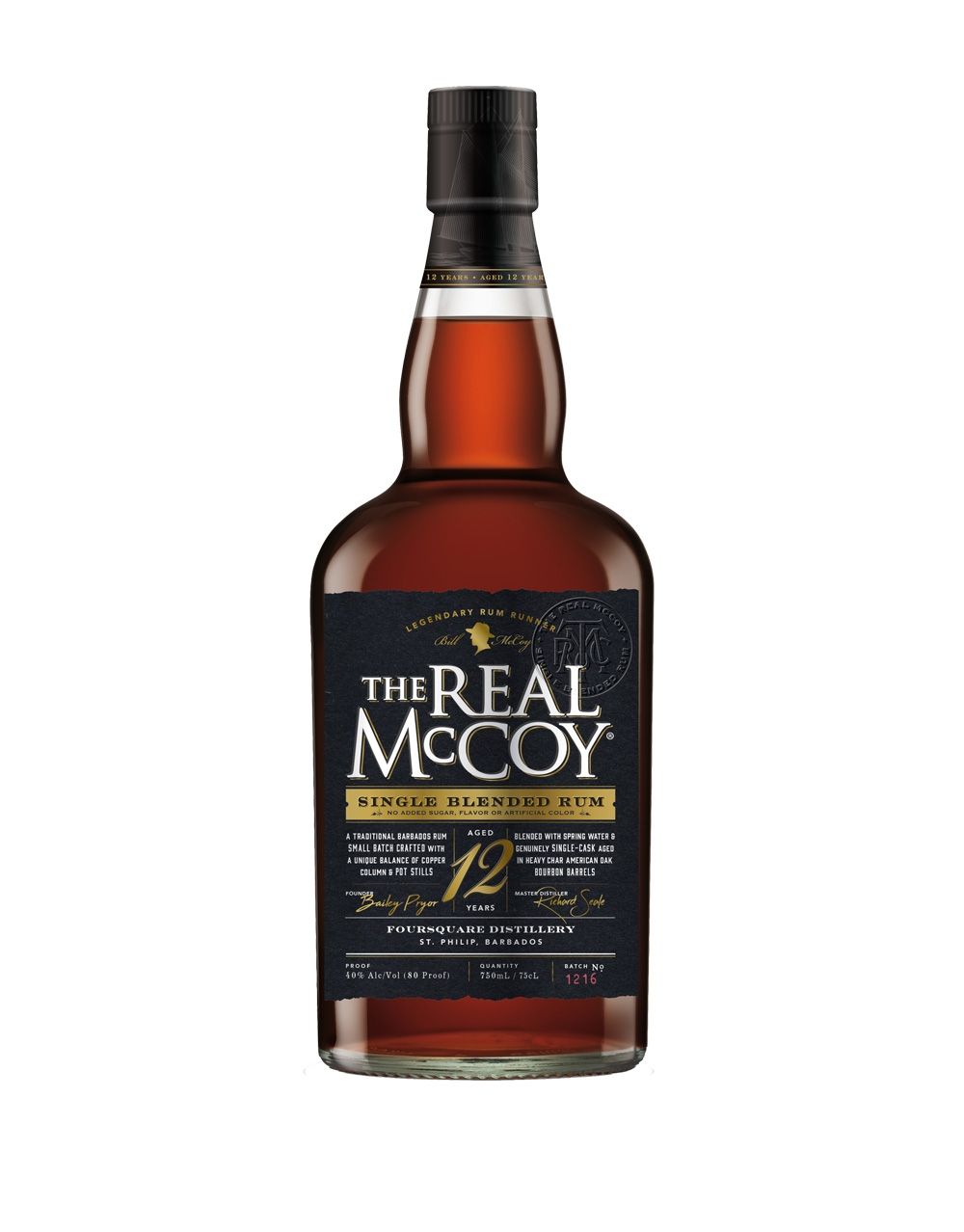 THE REAL MCCOY 12 YEAR AGED RUM 750 ML