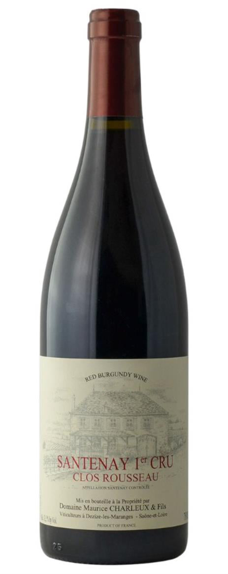 Domaine Maurice Charleux & Fils Santenay Clos Rousseau Premier Cru 2022 Front Bottle Shot