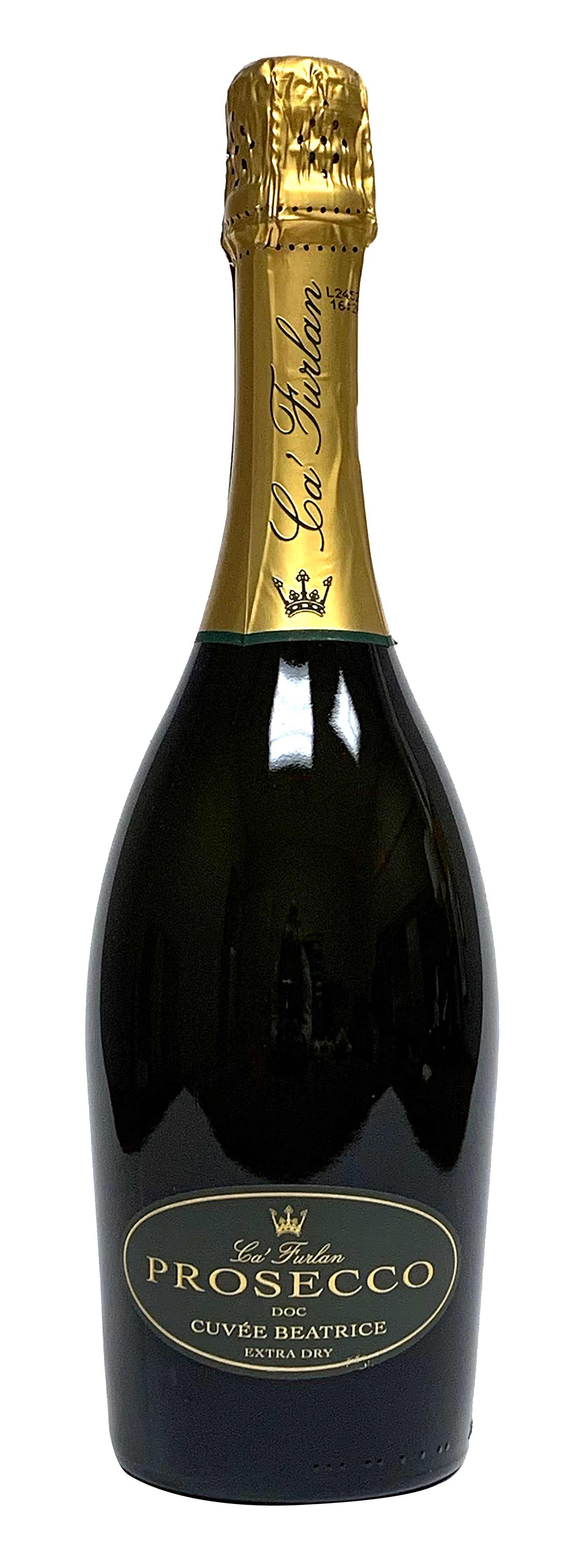 Ca' Furlan Cuvee Beatrice Extra Dry Prosecco Front Bottle Shot