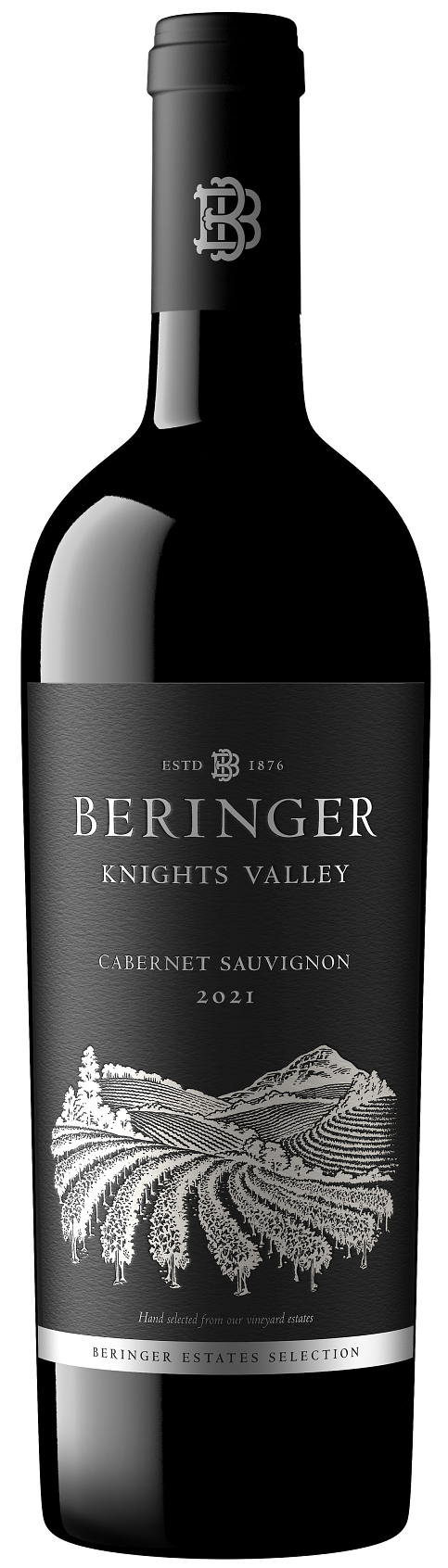 Beringer Knights Valley Cabernet Sauvignon 2021  Front Bottle Shot