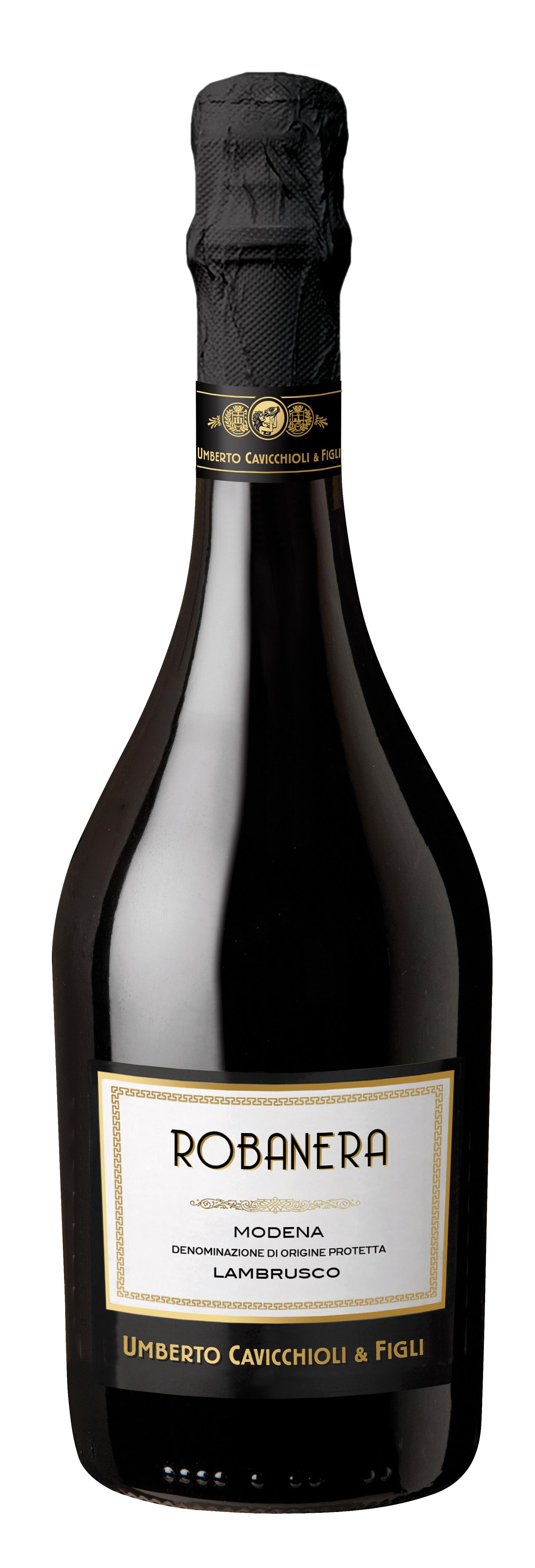 Cantine Cavicchioli Robanera Lambrusco Grasparossa di Castelvetro Front Bottle Shot