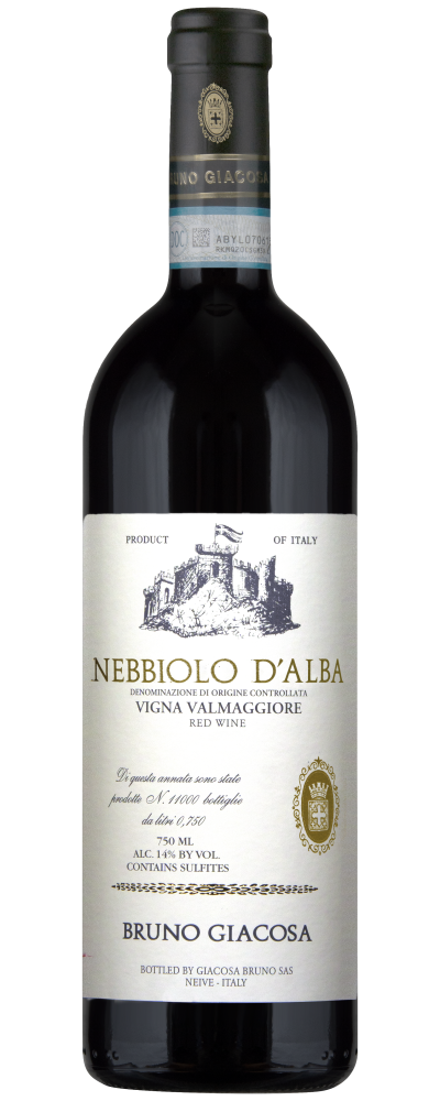 Bruno Giacosa Valmaggiore Nebbiolo d'Alba 2022  Front Bottle Shot