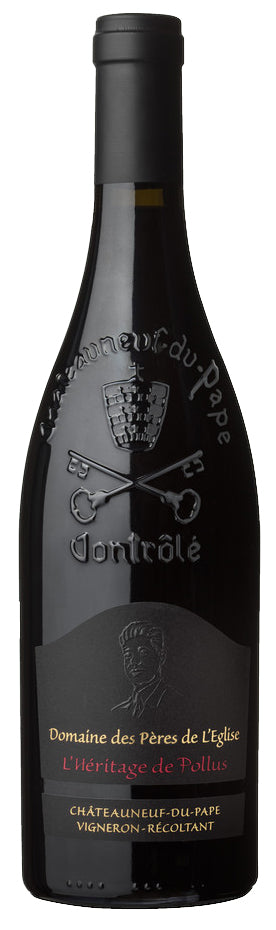 Domaine des Peres de l'Eglise Chateauneuf-du-Pape Heritage de Pollus 2019 Front Bottle Shot