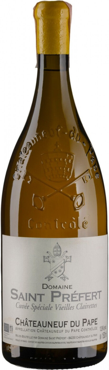 Domaine Saint Prefert Chateauneuf-du-Pape Blanc Cuvee Speciale Vieilles Clairettes (1.5 Liter) 2019 Front Bottle Shot