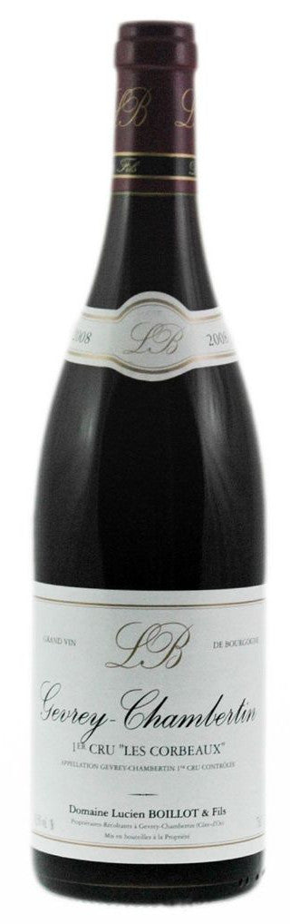 Domaine Lucien Boillot Gevrey-Chambertin Les Corbeaux Premier Cru 2022 Front Bottle Shot