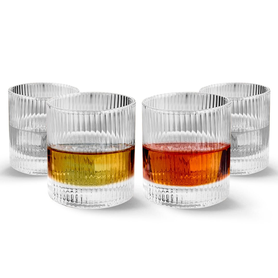 Vintage Straight Line Tumbler - 10oz (Set of 2 or 4)