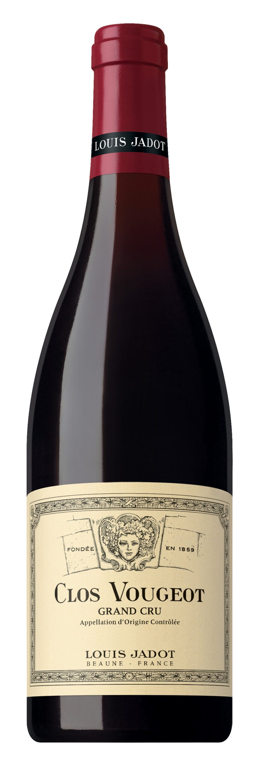 Louis Jadot Clos Vougeot Grand Cru 2022 Front Bottle Shot