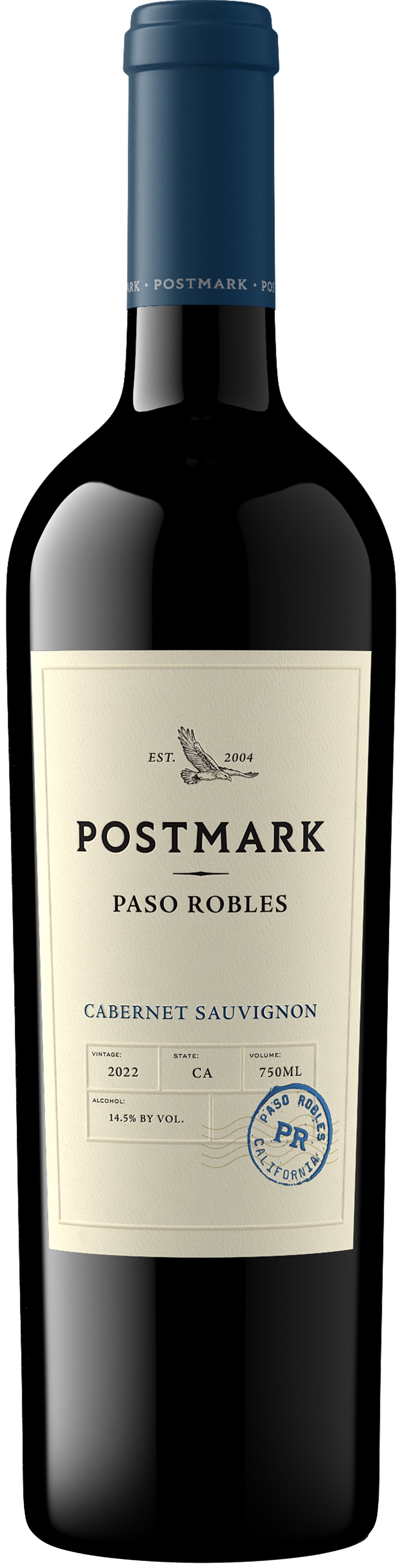 Postmark Cabernet Sauvignon 2022 Front Bottle Shot