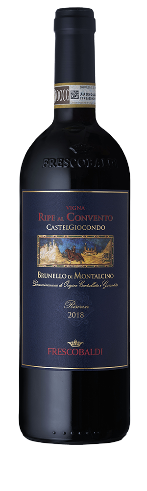 Frescobaldi CastelGiocondo Ripe di Convento Brunello di Montalcino Riserva 2018 Front Bottle Shot