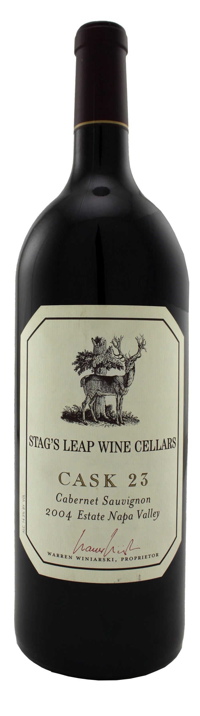 Stag's Leap Wine Cellars Cask 23 Cabernet Sauvignon 2004 Front Bottle Shot