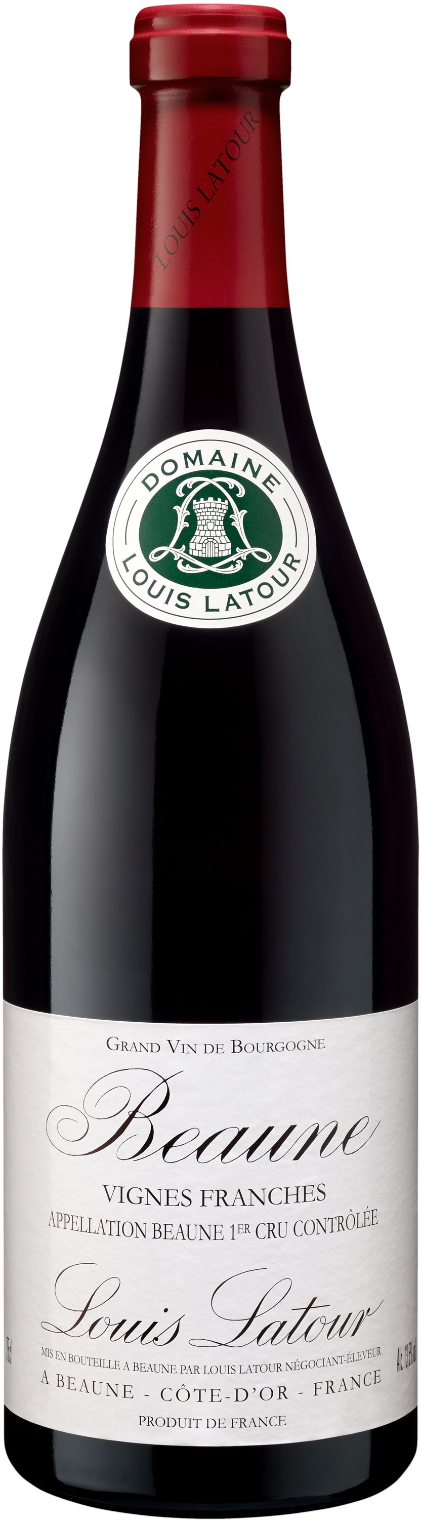 Louis Latour Beaune Vignes Franches Premier Cru 2019 Front Bottle Shot