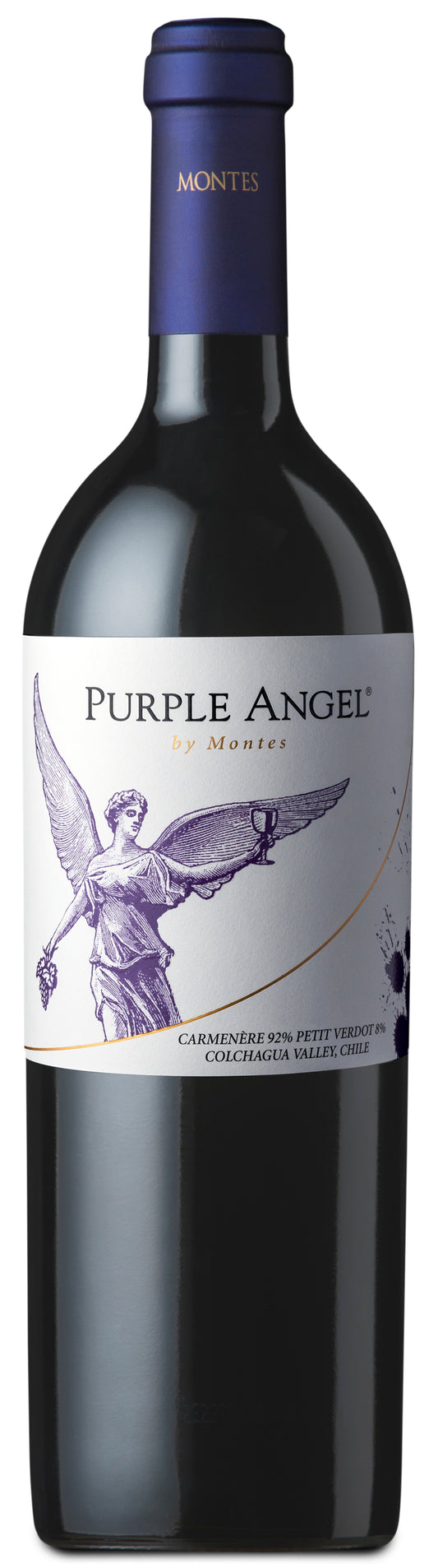 Montes Purple Angel Apalta Vineyard Carmenere 2020  Front Bottle Shot