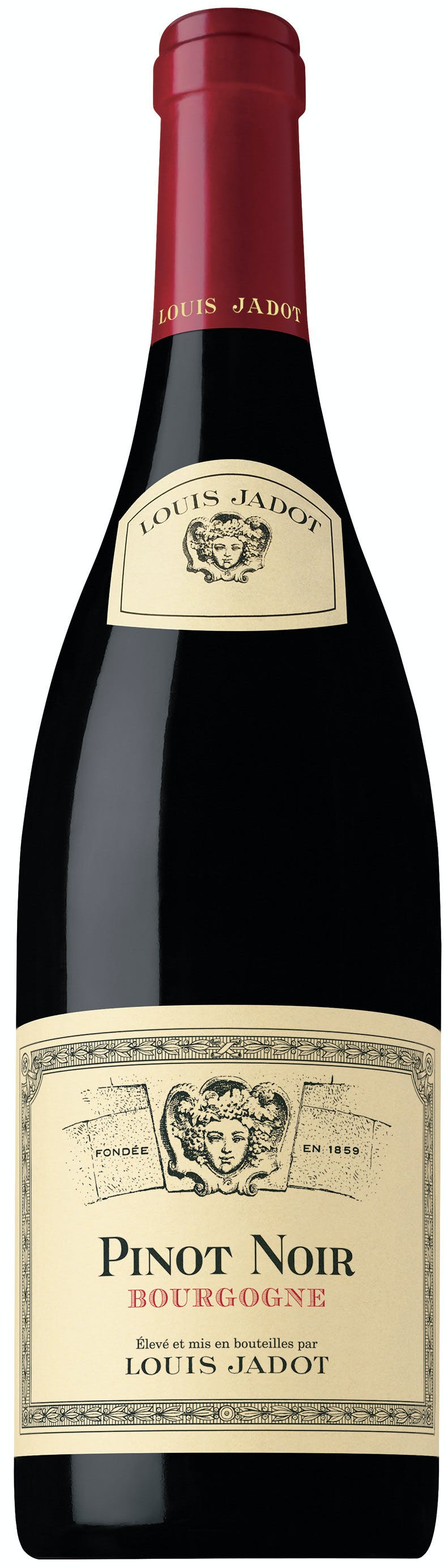 Louis Jadot Bourgogne Pinot Noir 2022 Front Bottle Shot