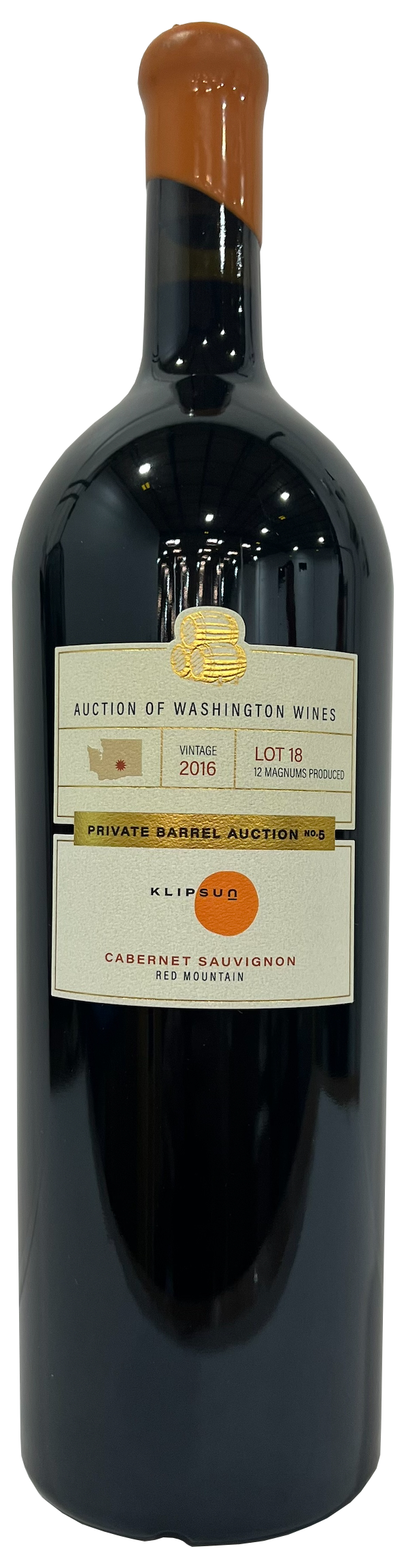 Klipsun Cabernet Sauvignon (1.5L Magnum) (Private Barrel Auction Wine) 2016 Front Bottle Shot