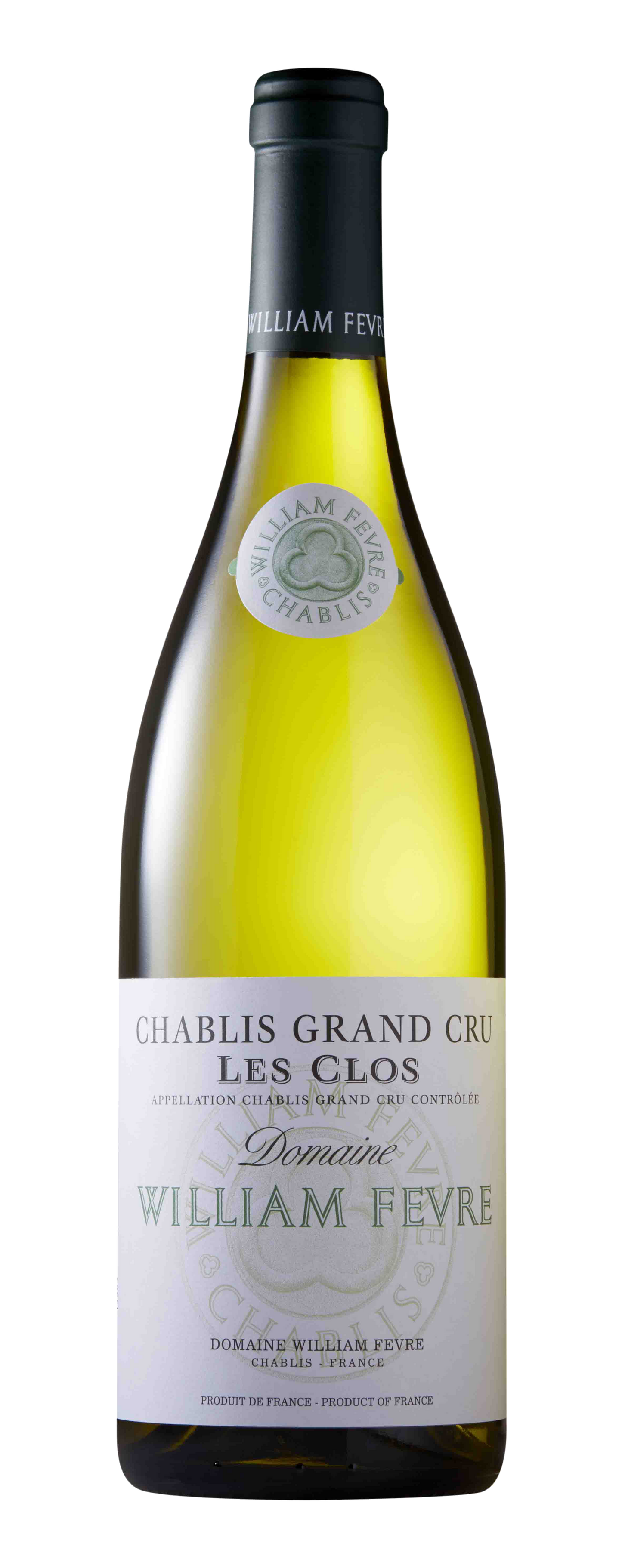 William Fevre Chablis Les Clos Grand Cru 2022 Front Bottle Shot