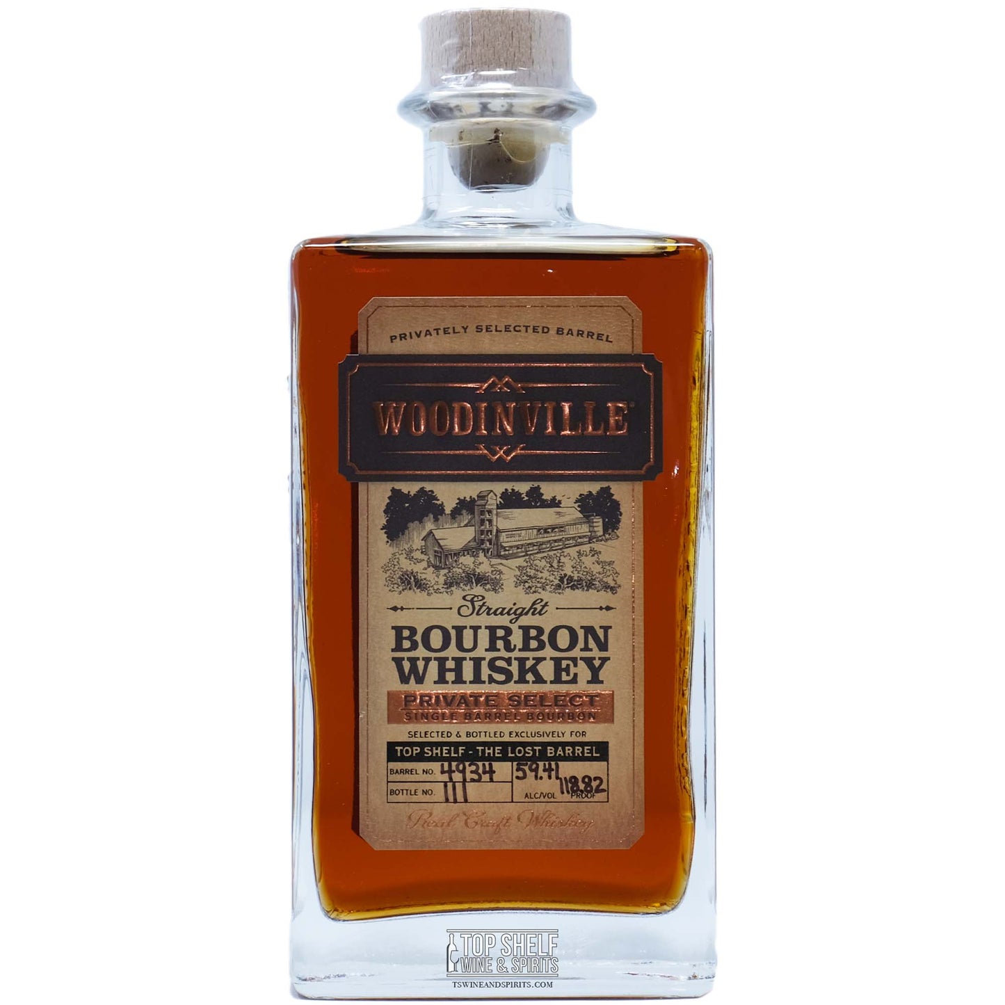 Woodinville 6 Year Bourbon “The Lost Barrel†Cask Strength (Private Selection)
