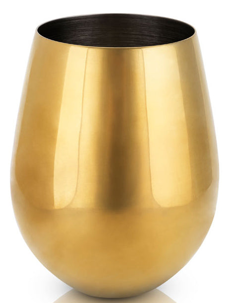 Viski Gold Stemless Wine Glasses (Set of 2)