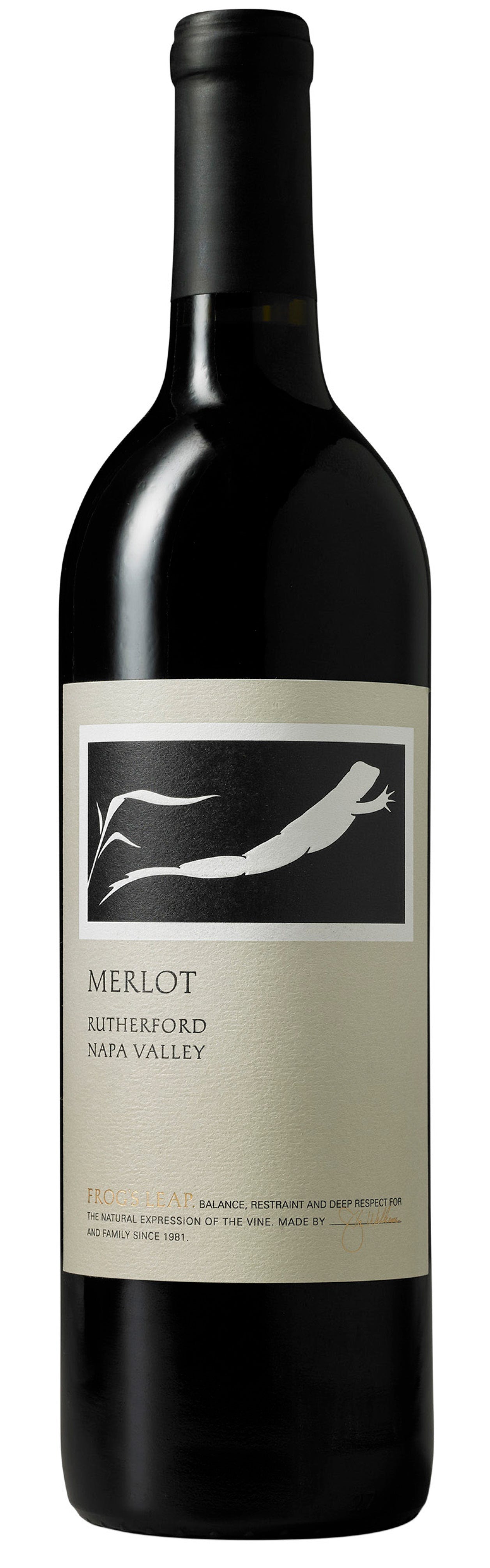 Frog's Leap Merlot 2022 Front Bottle Shot