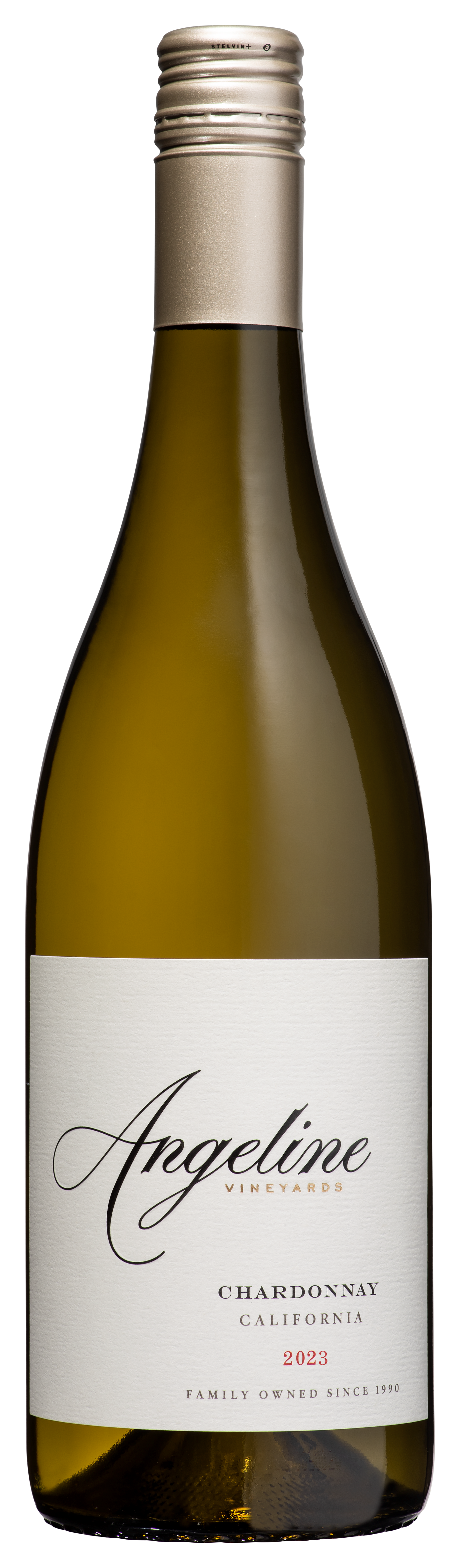 Angeline California Chardonnay 2023 Front Bottle Shot