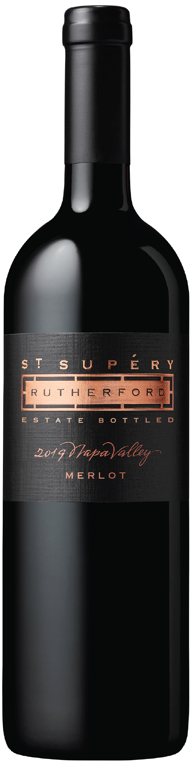 St. Supery Rutherford Merlot 2019 Front Bottle Shot