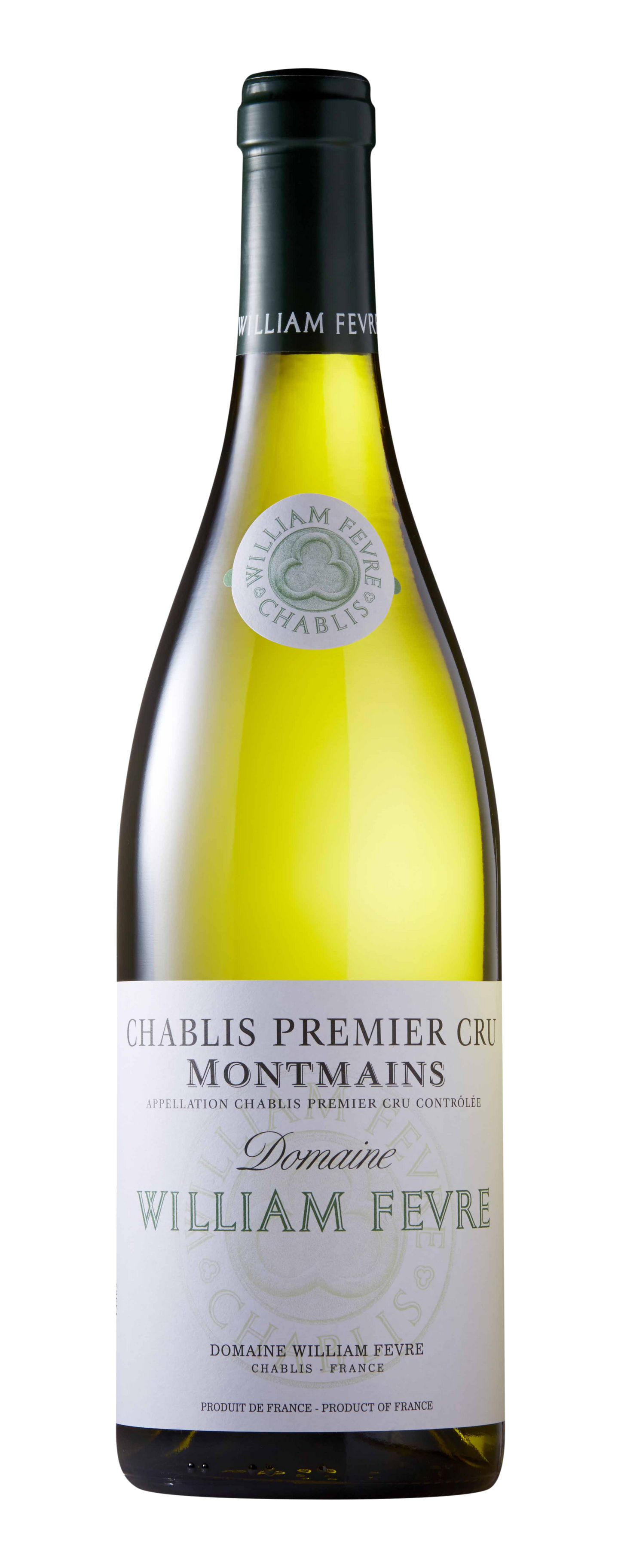 William Fevre Chablis Montmains Premier Cru 2022 Front Bottle Shot