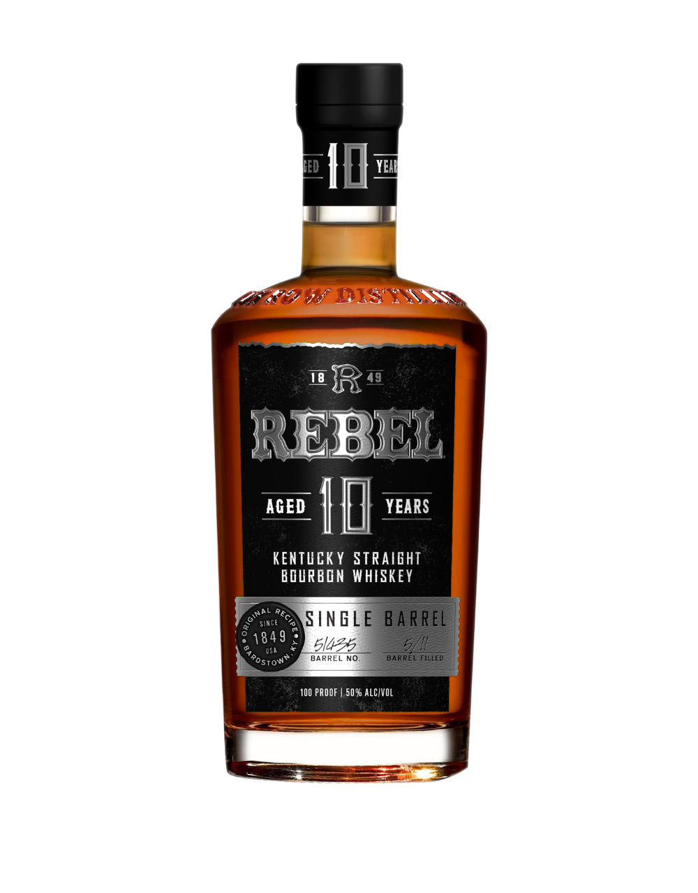 REBEL 10 YEAR SINGLE BARREL BOURBON WHISKEY 750 ML