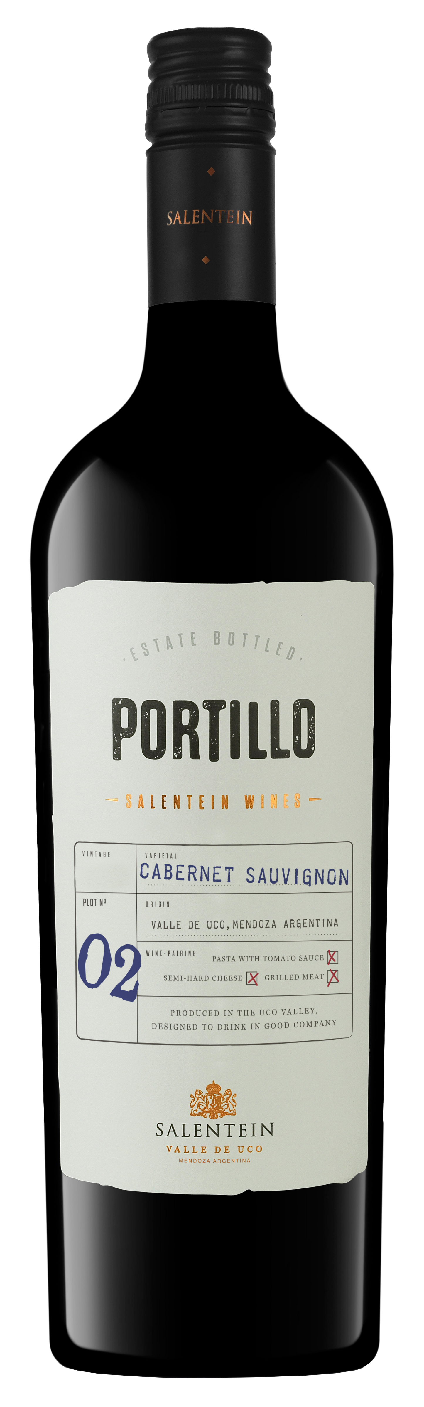Portillo Cabernet Sauvignon 2020 Front Bottle Shot