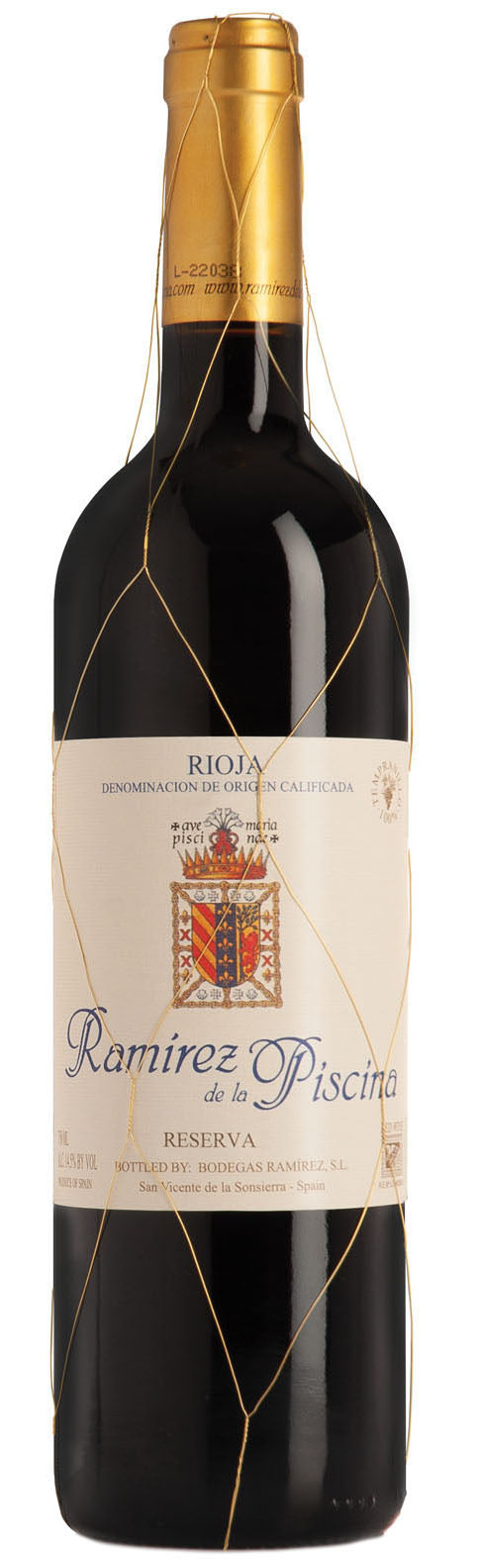 Bodegas Ramirez de la Piscina Reserva 2019  Front Bottle Shot
