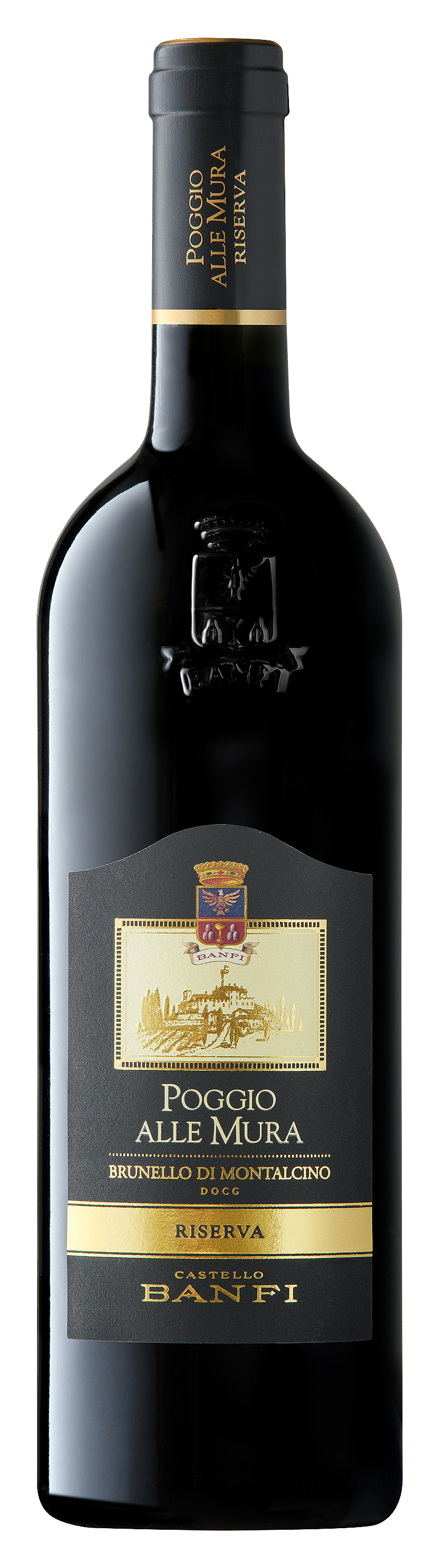 Banfi Brunello di Montalcino Poggio Alle Mura Riserva 2017 Front Bottle Shot