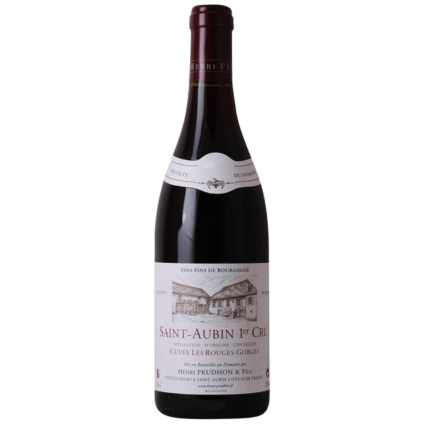 Domaine Henri Prudhon Saint-Aubin Cuvee Les Rouges Gorges Premier Cru 2020 Front Bottle Shot