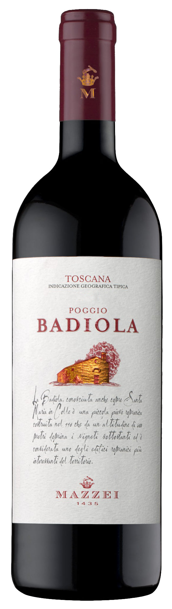 Mazzei Poggio Badiola Toscana 2018 Front Bottle Shot