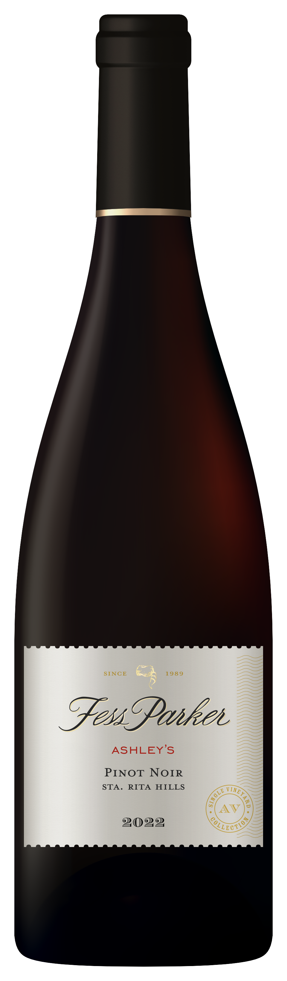 Fess Parker Ashley's Vineyard Pinot Noir 2022 Front Bottle Shot