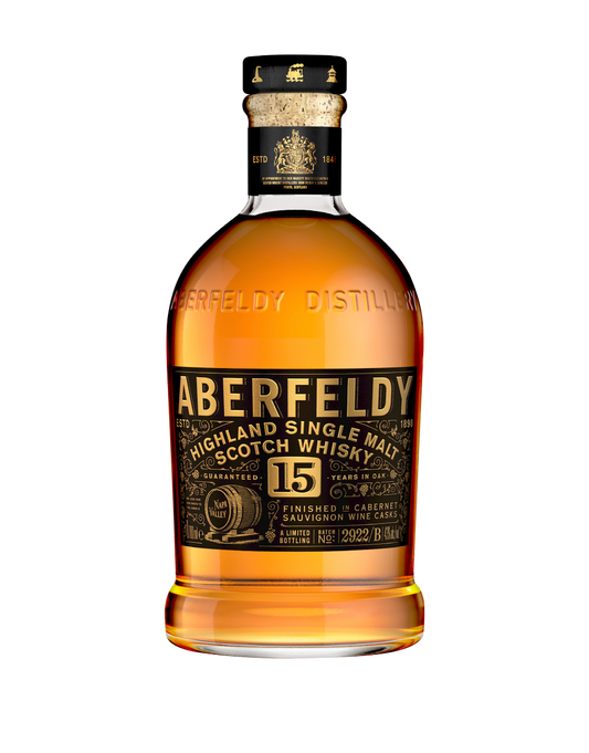 ABERFELDY 15 YEAR OLD LIMITED EDITION SINGLE MALT SCOTCH WHISKY FINISHED IN NAPA VALLEY CABERNET SAUVIGNON CASKS 750 ML