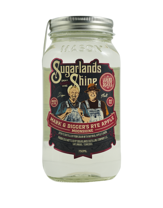 SUGARLANDS MARK & DIGGER'S RYE APPLE MOONSHINE 750 ML