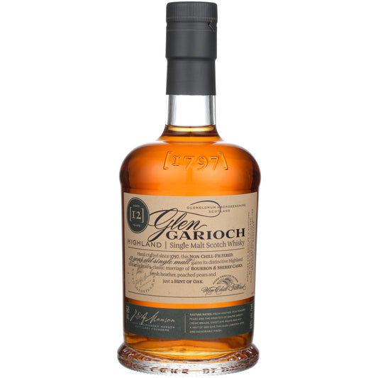 GLEN GARIOCH 12 YEAR HIGHLAND SINGLE MALT SCOTCH WHISKY 750 ML