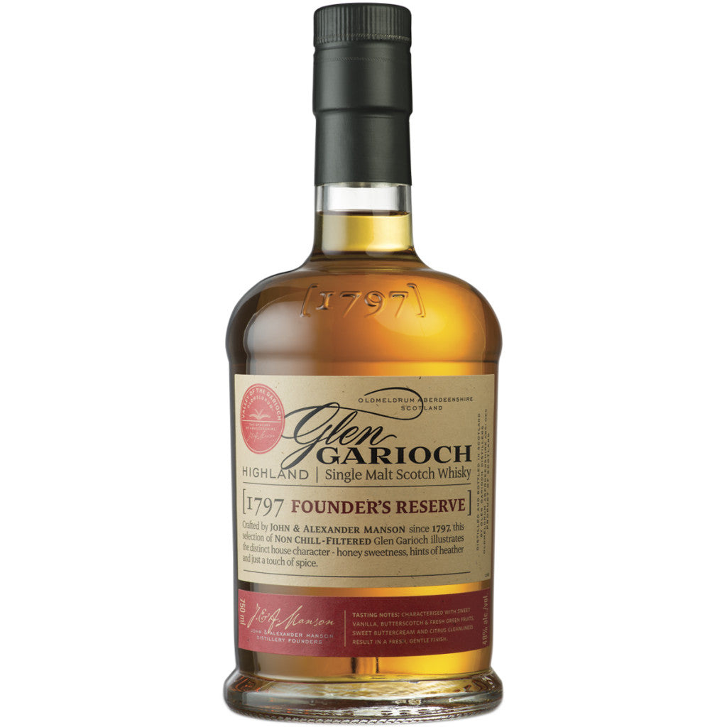 GLEN GARIOCH FOUNDERS RESERVE HIGHLAND SINGLE MALT SCOTCH WHISKY 750 ML
