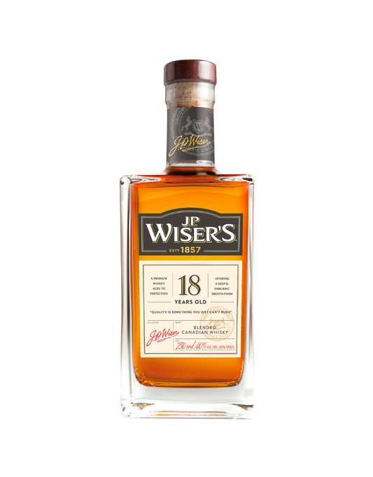 J.P. WISER'S 18 YEAR OLD CANADIAN WHISKY 750 ML