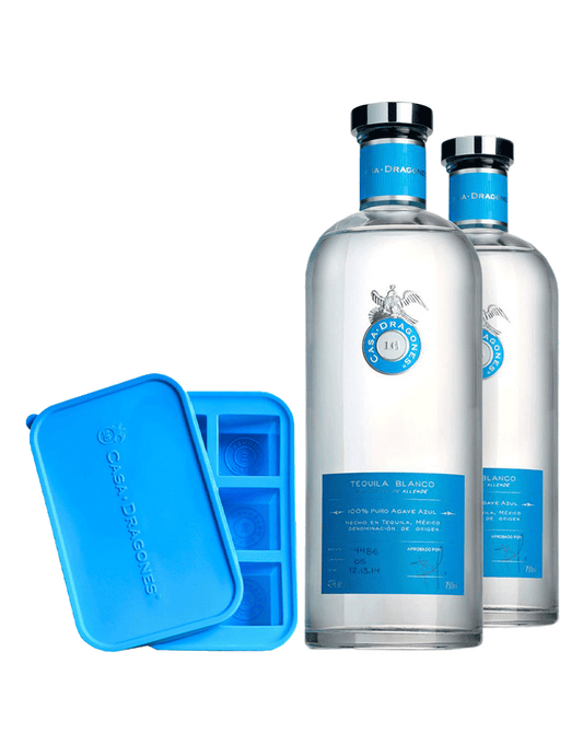 TEQUILA CASA DRAGONES BLANCO WITH COMPLIMENTARY ICE CUBE TRAY 1 EACH