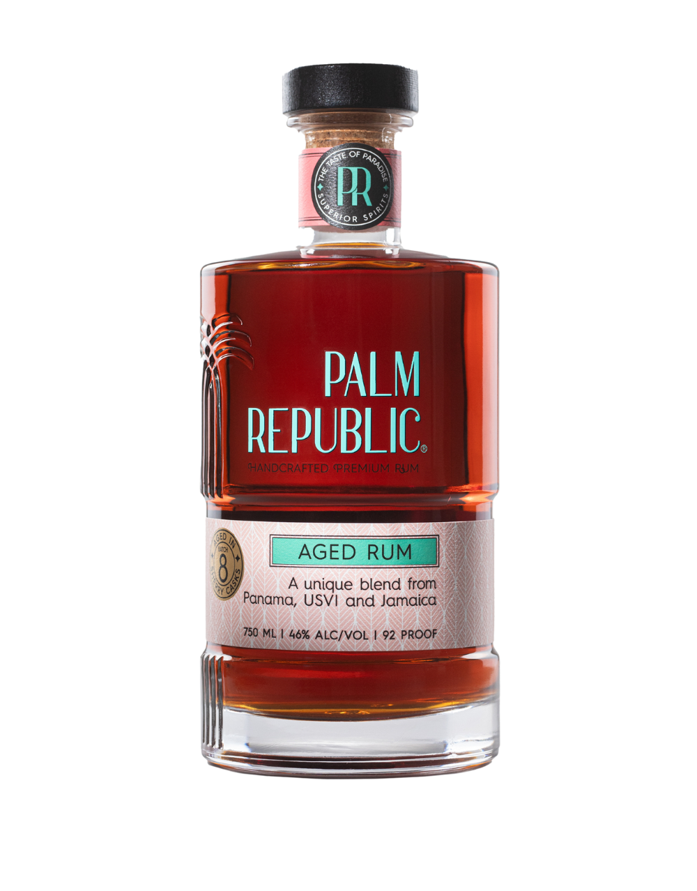 PALM REPUBLIC AGED RUM 750 ML