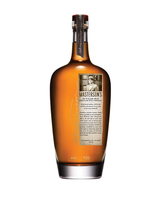 MASTERSON'S 10 YEAR OLD STRAIGHT RYE WHISKEY 750 ML