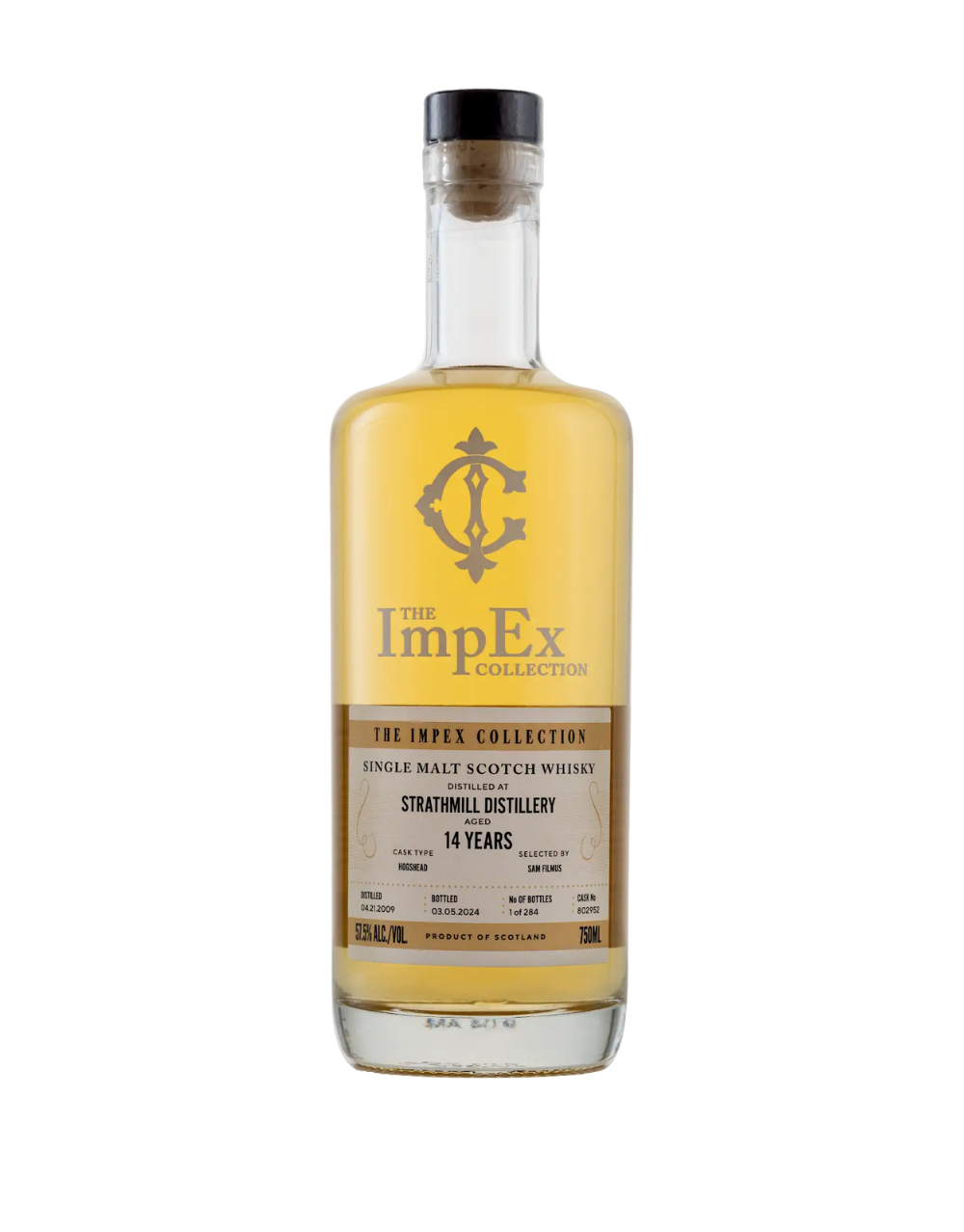 THE IMPEX COLLECTION 2009 14 YEAR OLD STRATHMILL SINGLE CASK #802952 750 ML