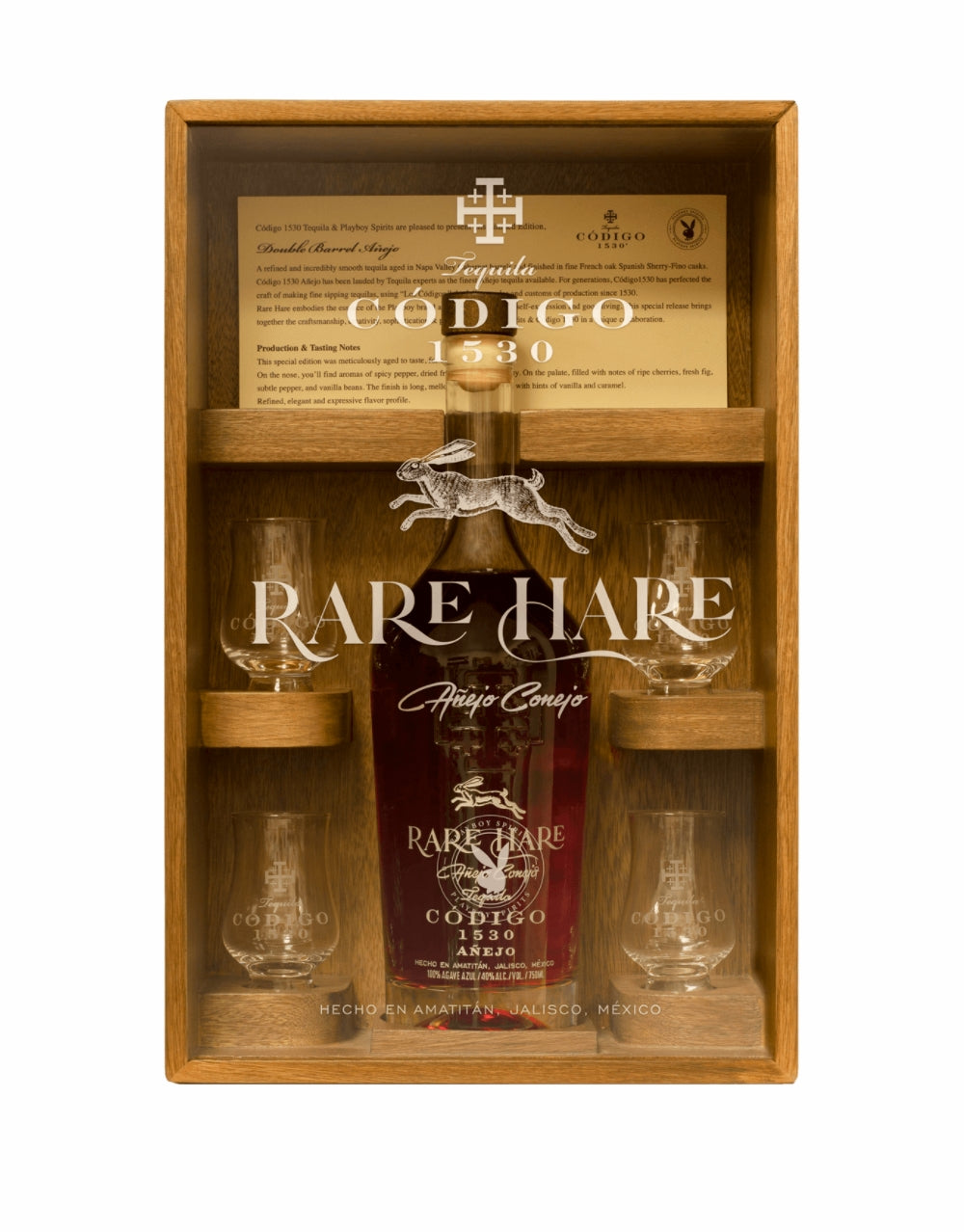 CÃ“DIGO 1530 PLAYBOY RARE HARE AÃ‘EJO TEQUILA 750 ML