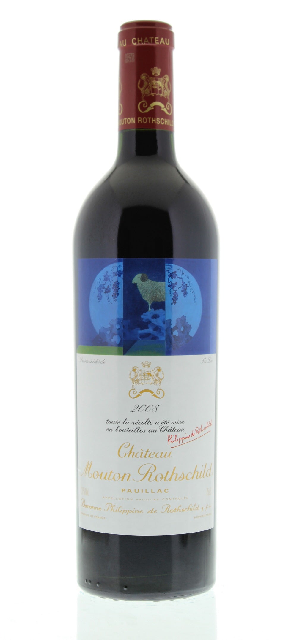Chateau Mouton Rothschild  2008 Front Bottle Shot
