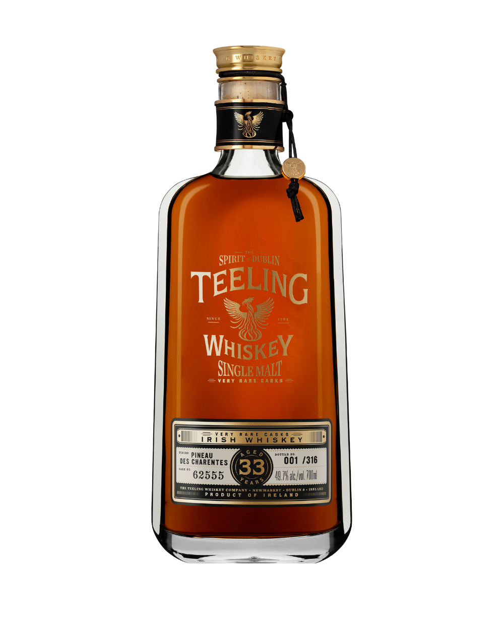 TEELING 33-YEAR-OLD SINGLE MALT IRISH WHISKEY PINEAU DES CHARENTES FINISH 700 ML